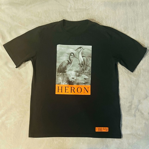 Heron Preston Black Bird T-Shirt Men’s Size XL - Picture 1 of 4